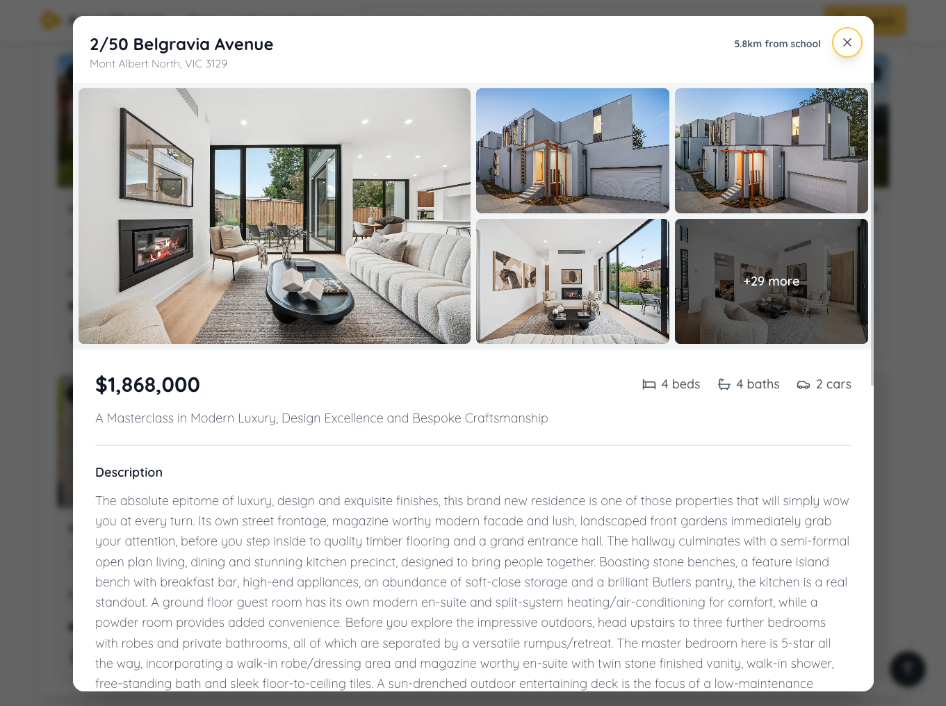 Property listing details